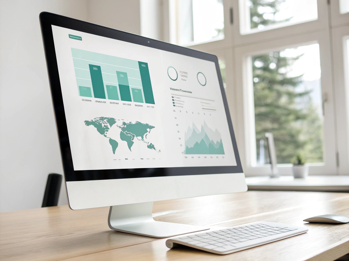 Data visualization on a digital screen